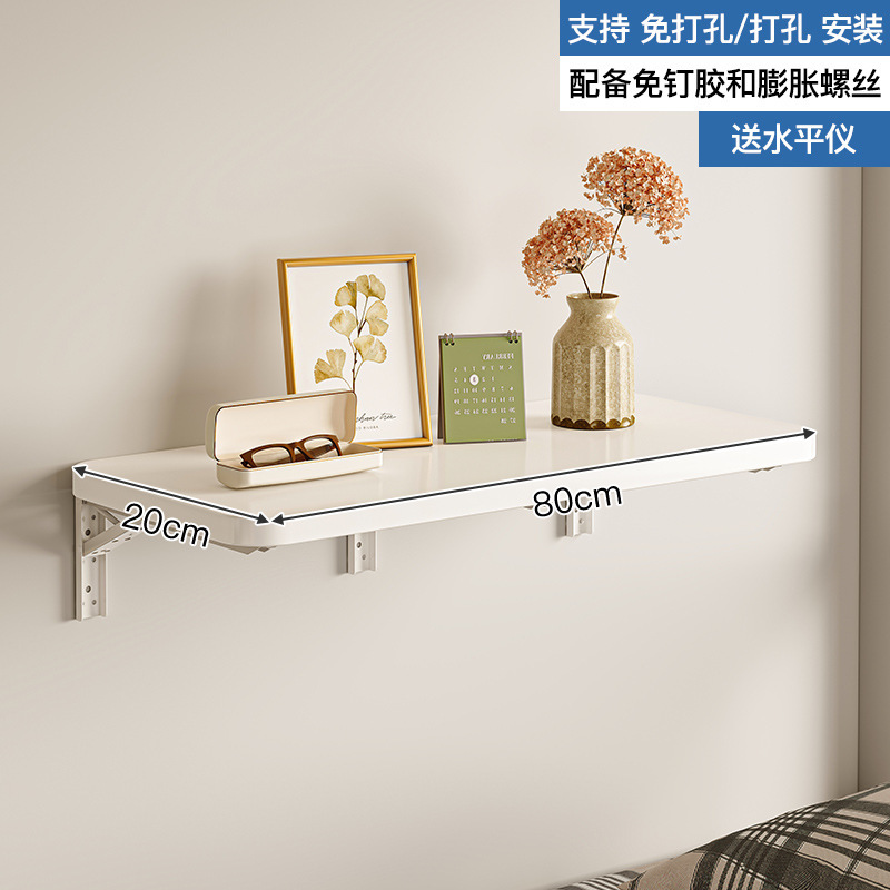 Estante de pared Estante de exhibición de pared de color nogal Estante de exhibición Estante de almacenamiento de pared Estante suspendido Tabique de una palabra