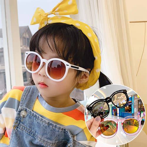 Manufacturers wholesale new children's sun visors, baby sunglasses, glasses, fashionable boys and girls sunglasses