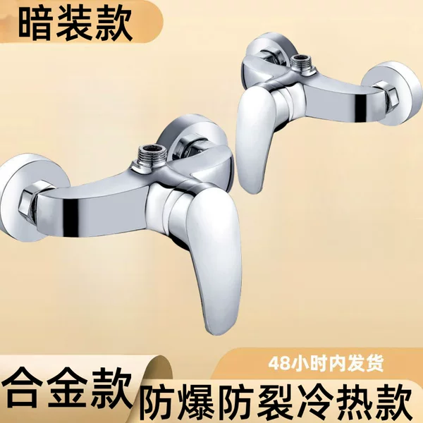 Bathroom Water Heater Mixing Valve Hot and Cold Switch Faucet Concealed Installation Dual-Function Shower Set Complete Universal Set