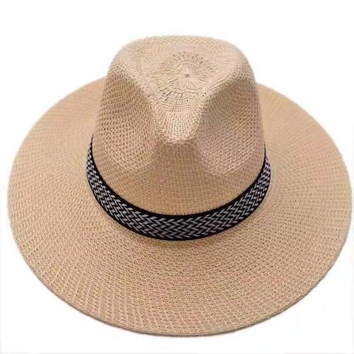 Summer Men Breathable Sun Hat New Outdoor Farmer Wide-brimmed Sunshade Hat Fashion Middle-aged and Elderly Father's Sun Hat