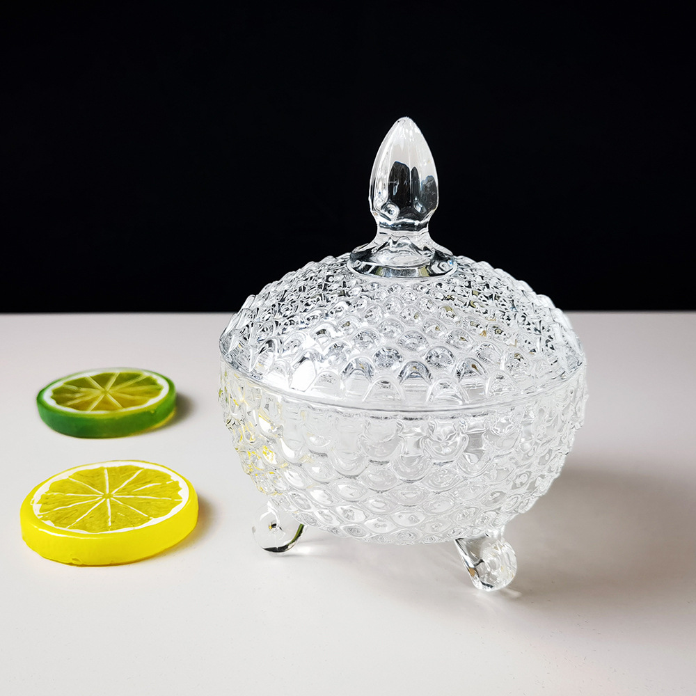 Frasco de vidrio transparente para el hogar, recipiente de almacenamiento de vidrio, caja de almacenamiento, frasco de azúcar de Amazon, joyero, sellado y conservador de frescura