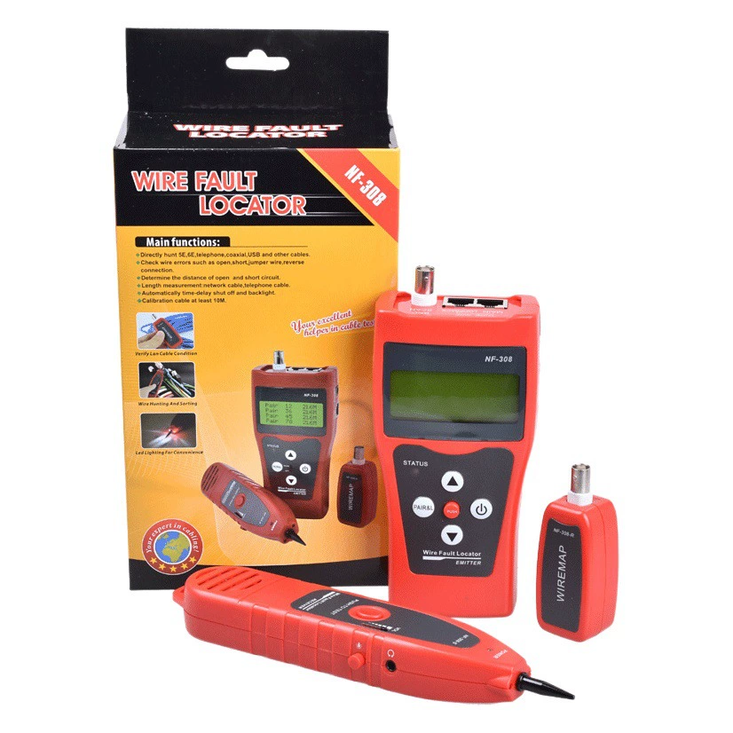 NOYAFA NF-308S Английская версия Line Finder Тестер длины сетевого кабеля