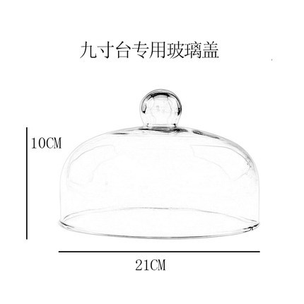 Placa de degustación de frutas con tapa caja cubierta de vidrio transparente para tienda pan postre pastel cubierta bandeja de exhibición Placa de degustación