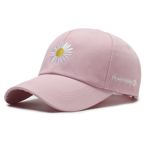Baseball cap with autumn embroidery chrysanthemum baseball cap, fashionable trend, unisex couple matching sun hat, sunscreen hat