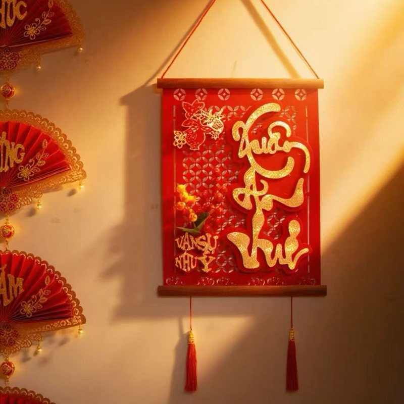 新款春节过年装饰挂件越南文字高级感时尚大气装饰喜庆挂件|undefined