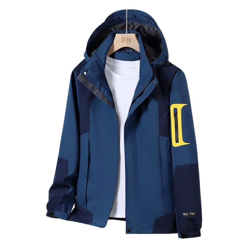 Rush Clothes 2023 Новая Мужская и женская уличная одежда Съемная шапка Альпинистский костюм Весна Осень Зима Ветрозащитная непромокаемая куртка Пальто