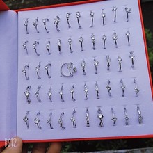 热销银戒指925女款经典钻戒婚戒钻戒不褪色镀白金戒指满包邮