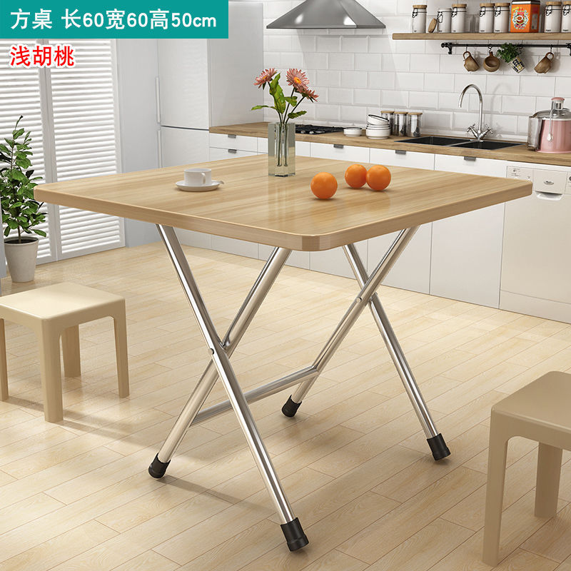 Mesa plegable mesa de comedor plegable simple mesa de comedor casera pequeña mesa de alquiler de habitaciones puestos de mesa de comedor simple de tipo pequeño