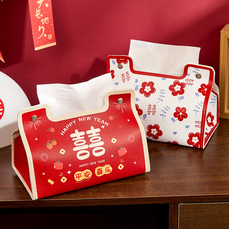 Caja de papel de extracción, festividad, gran fortuna, sala de estar, caja de toallas sin lavado, caja de servillas de gran capacidad.