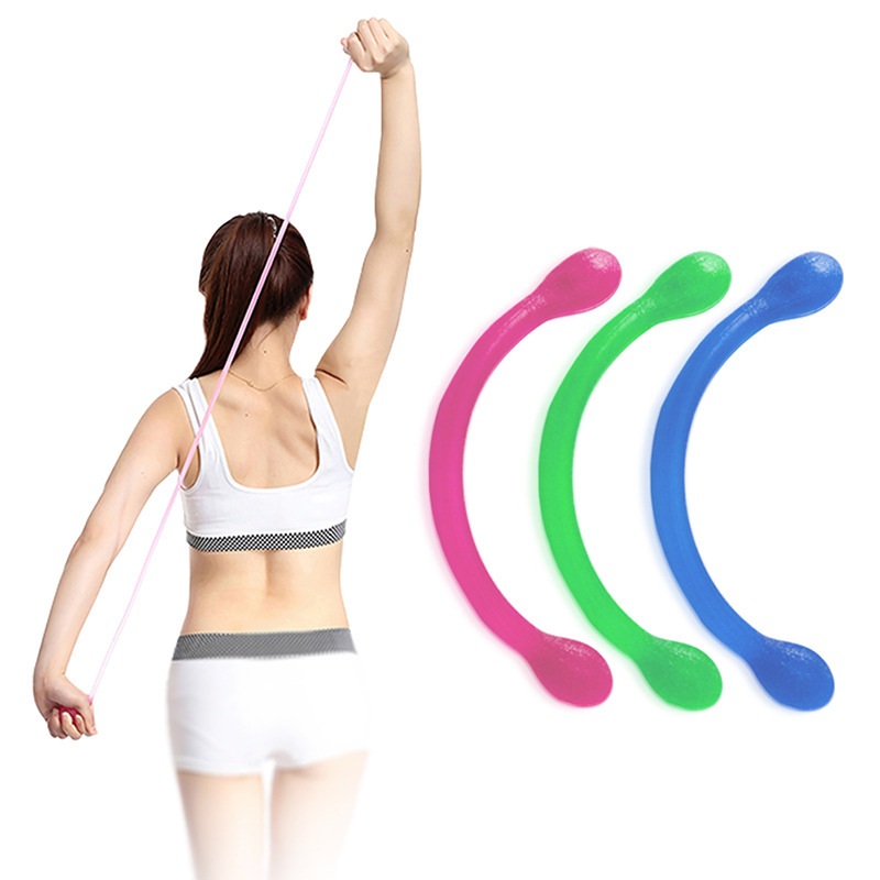 Silicone Yoga Tension Rope Elastic One-Word Tension Stick Back Open Shoulder Sports Stretching Fitness Shaping Tension Belt