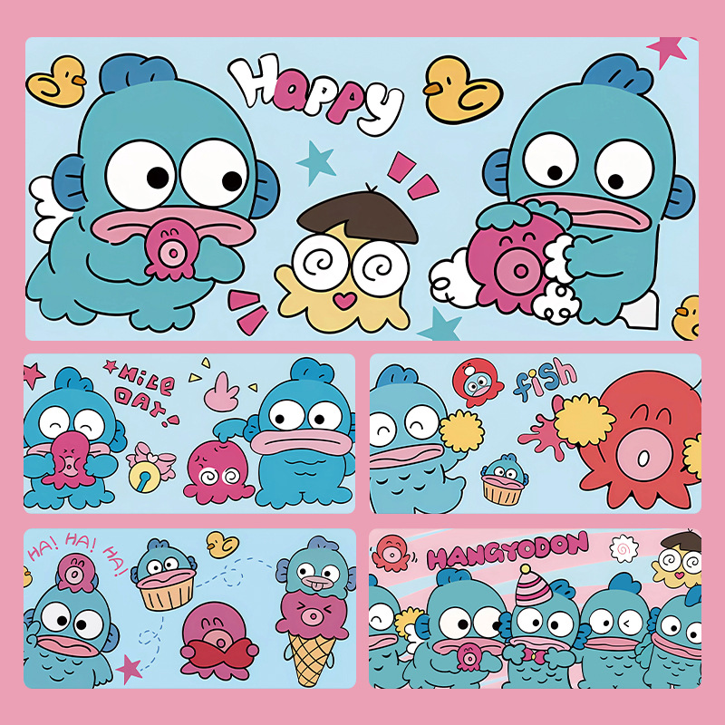 Clownfish 해튼 마우스 패드 대형 손목 Bracer 소녀의 책상 패드 귀여운 사무실 컴퓨터 미끄럼 방지 고무 패드