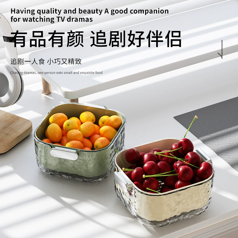 Двухслойная корзина для мытья овощей Новая многофункциональная корзина для мытья воды корзина для мытья посуды Домашняя гостиная чайный столик фруктовая тарелка