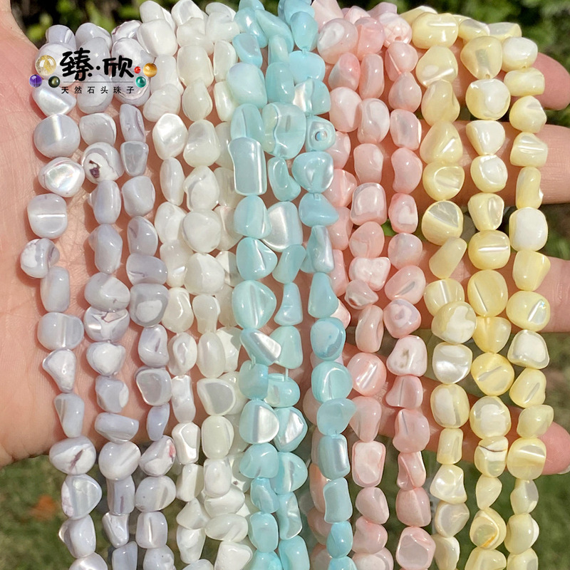Amazon New Irregular Gravel Color Shell Beads DIY Bracelet Necklace Accessories Material Wholesale