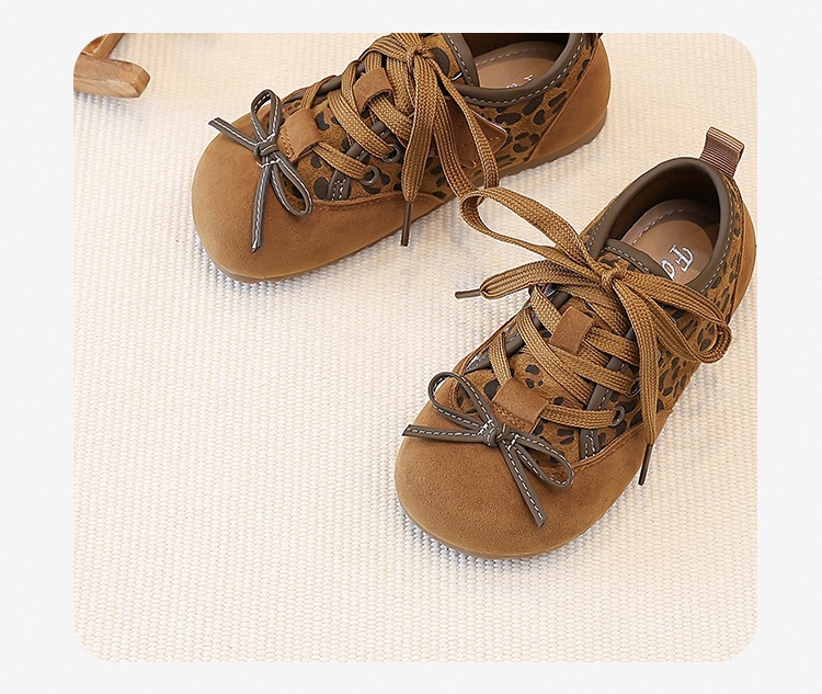 Mädchen Leopard Print Klettverschluss Sneaker Weiche Sohle_voghion.com