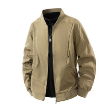 金盾男装美式飞行夹克外套男式秋季新款高档时尚工装棒球领夹克衫