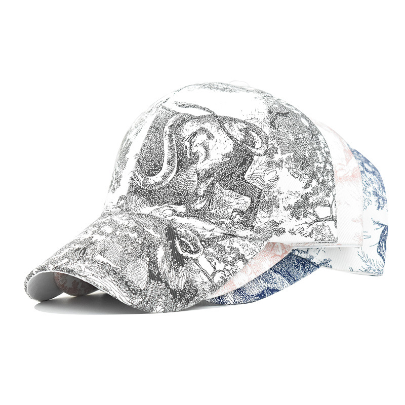 Amazon tie-dyed sombrero de estilo chino gorra de béisbol variedad de impresión gorra de béisbol versátil moda hombres y mujeres gorra