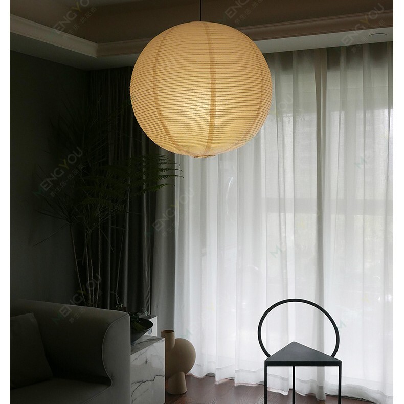 Japanese style chandelier rice paper ball lantern medieval retro tea room living room dining room bedroom paper lamp