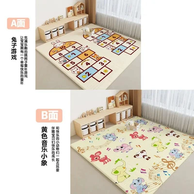 crawling mat thickened baby | Avtomobil döşəmə paspasları - yellow-music-baby-elephant-rabbit-game-18016010cm