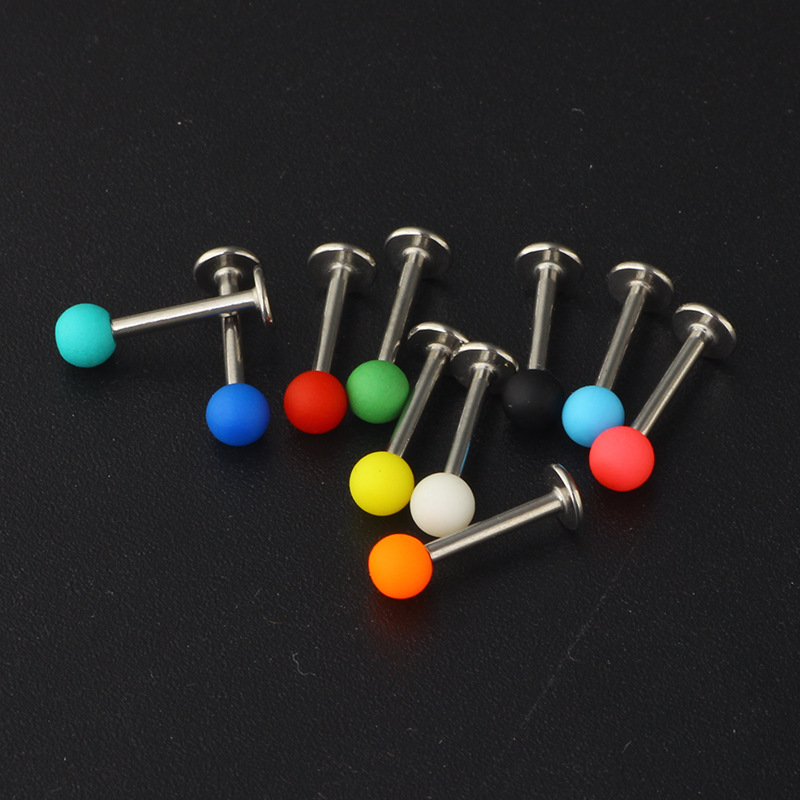 Leaf Shape Stainless Steel Body Piercing Multi-Use Ring for Lip, Eyebrow, Nose - Mixed Colors, Acrylic & Steel detail image 10