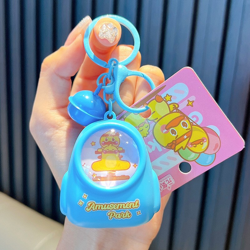 正規版授権元気小黄鴨キーホルダー学生カバンストラップ玩具自動車キーチェーン小プレゼント卸売り|undefined