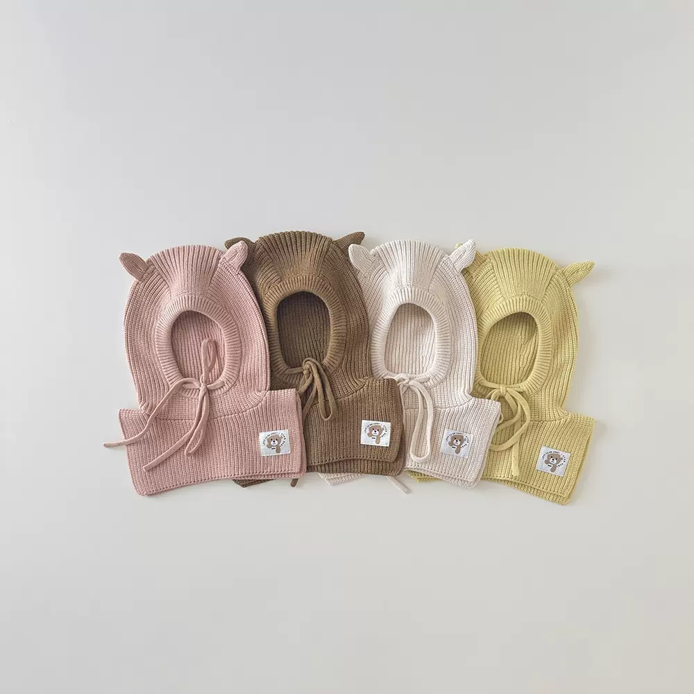 儿童巴拉克拉法套头帽ins风秋冬宝宝针织保暖护耳护脖一体帽子潮