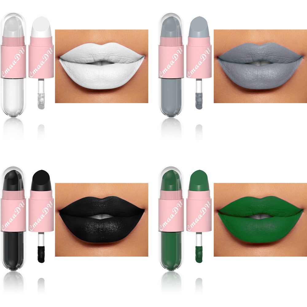 Check it out! Link Disclaimer - Exclusive for foreign trade :CmaaDu Face Color Lipstick and Lip Gloss Two-in-one Matte finish undefined