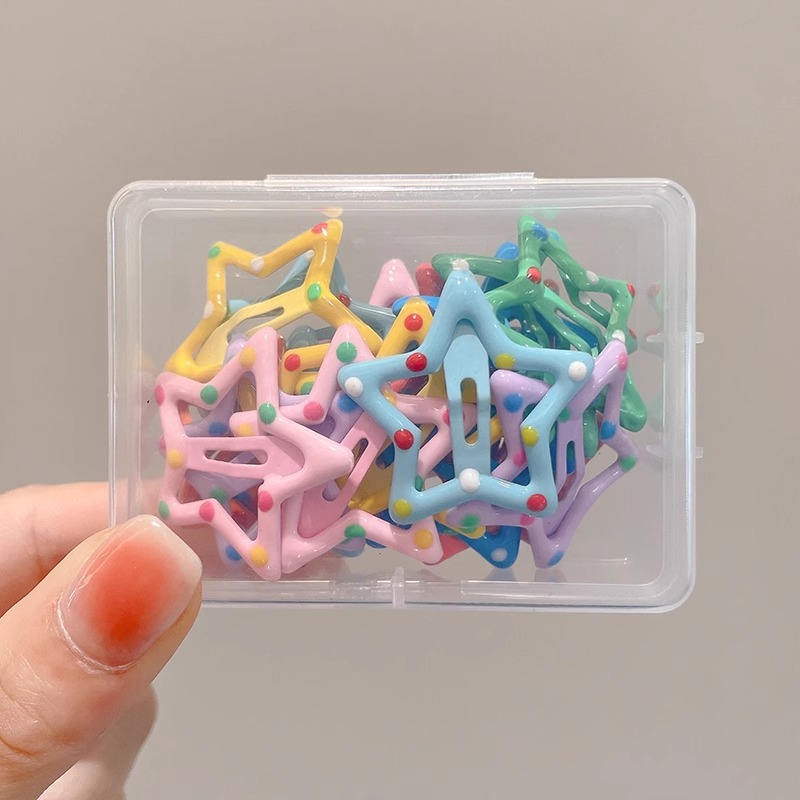 Pin de cabello de color estrella de pentacos pin de cabello de niñas pin de cabello lateral pin de cabello de dopamina pin de cabello pin BB pin