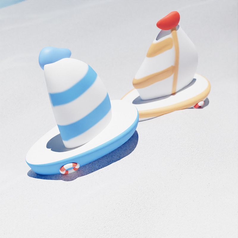 Estilo al por mayor decoración de vela botella a la deriva PVC vela blanca barco sólido personalidad creativa paisaje de fondo hundido junto al mar