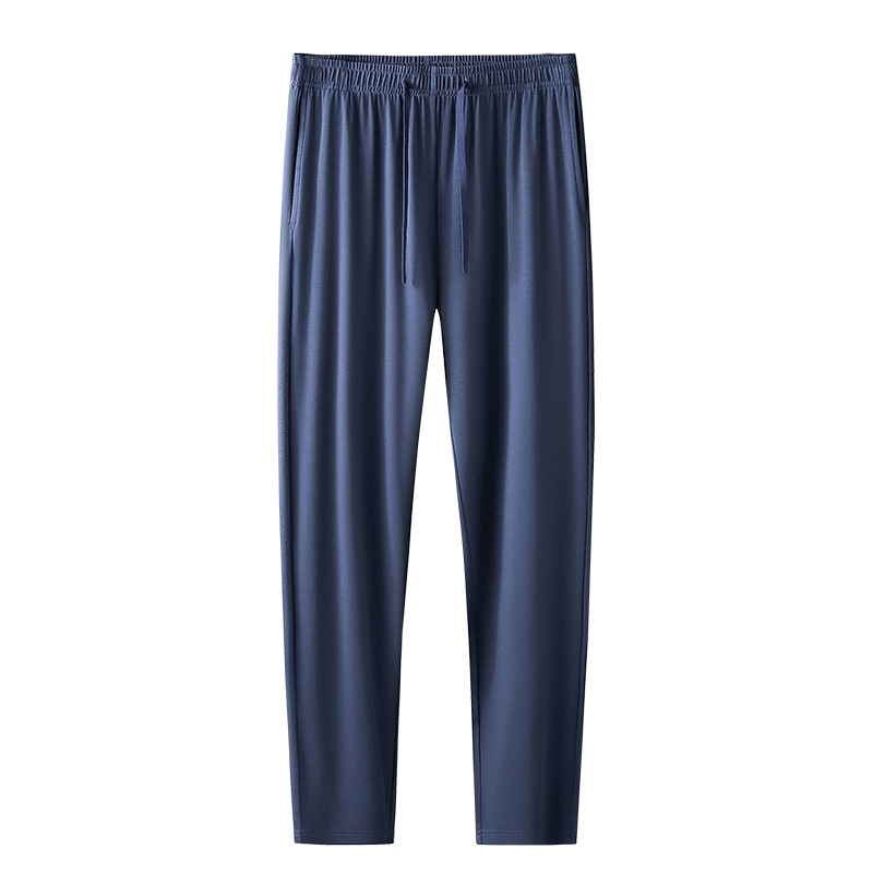 [Contador del mismo estilo] Nuevo pijama de hombre modal de doble cara austriaco, pantalones delgados, pantalones domésticos de color sólido