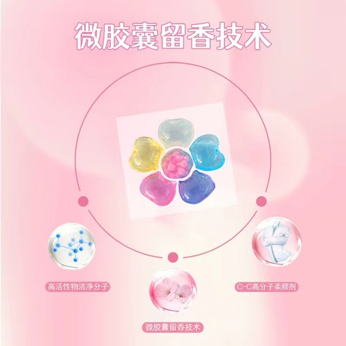 Six-chamber laundry beads, decontamination, softness, anti-static, long-lasting fragrance, concentrated laundry beads, six-in-one manufacturer wholesale