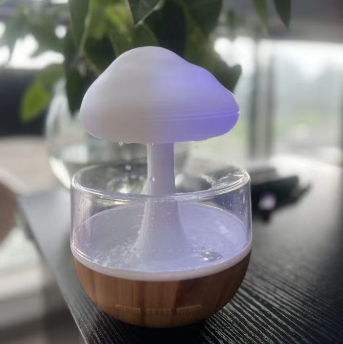 2025 New Model Home Night Light Raindrop Humidifier High-Value Humidifier Silent Humidifier Is a Humidifier
