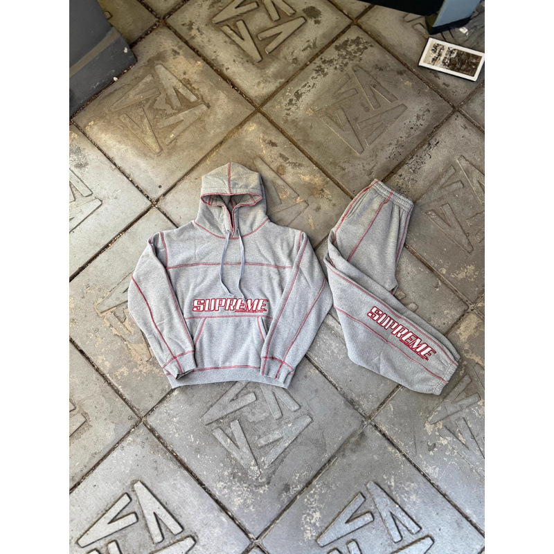 Cross-Border Sup Tracksuit Trendy Sports Clothing Set Jacket+Pants Windbreaker Sweatshirt Outerwear Cross-Border Sup Tracksuit Trendy Sports Clothing Set Jacket+Pants Windbreaker Sweatshirt Outerwear