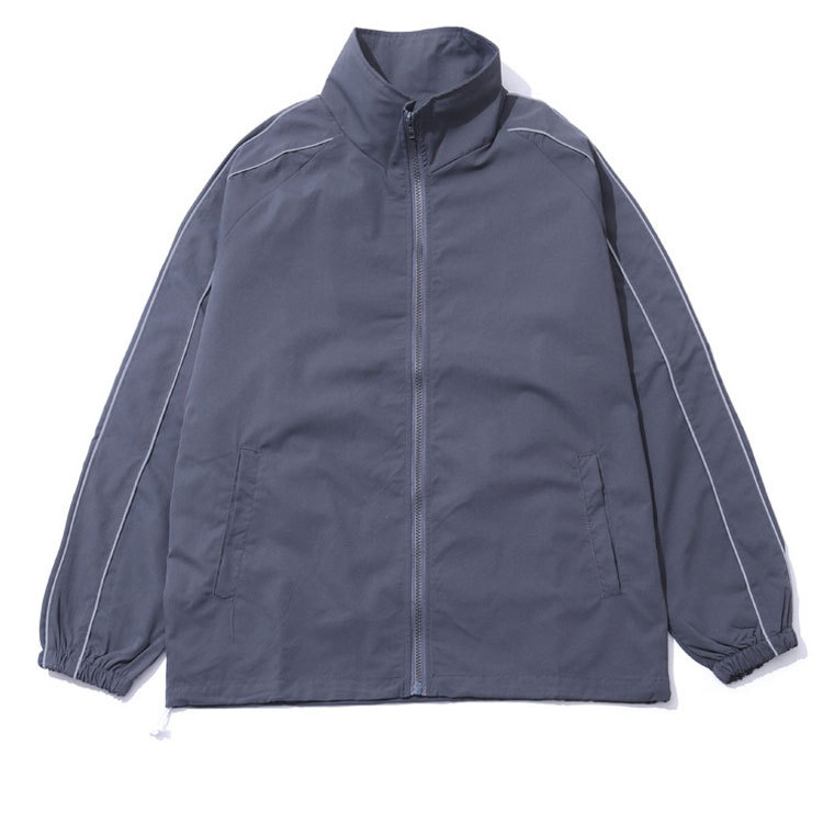 Casual 2024 primavera y verano delgado estilo coreano suelto chaqueta de punto de cuello alto para hombre trabajo a prueba de viento chaqueta ropa de todo fósforo