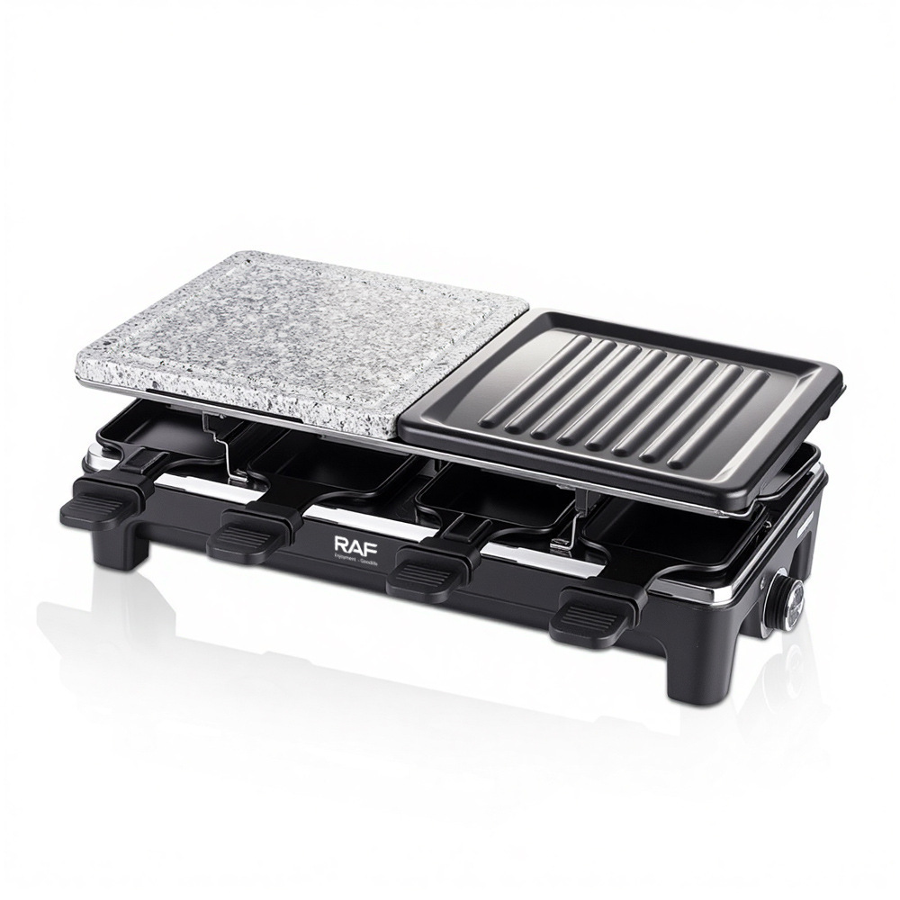 Parrilla eléctrica transfronteriza estándar europea RAF, sartén de extracción multicapa para el hogar, parrilla, sartén eléctrica multifuncional, sartén