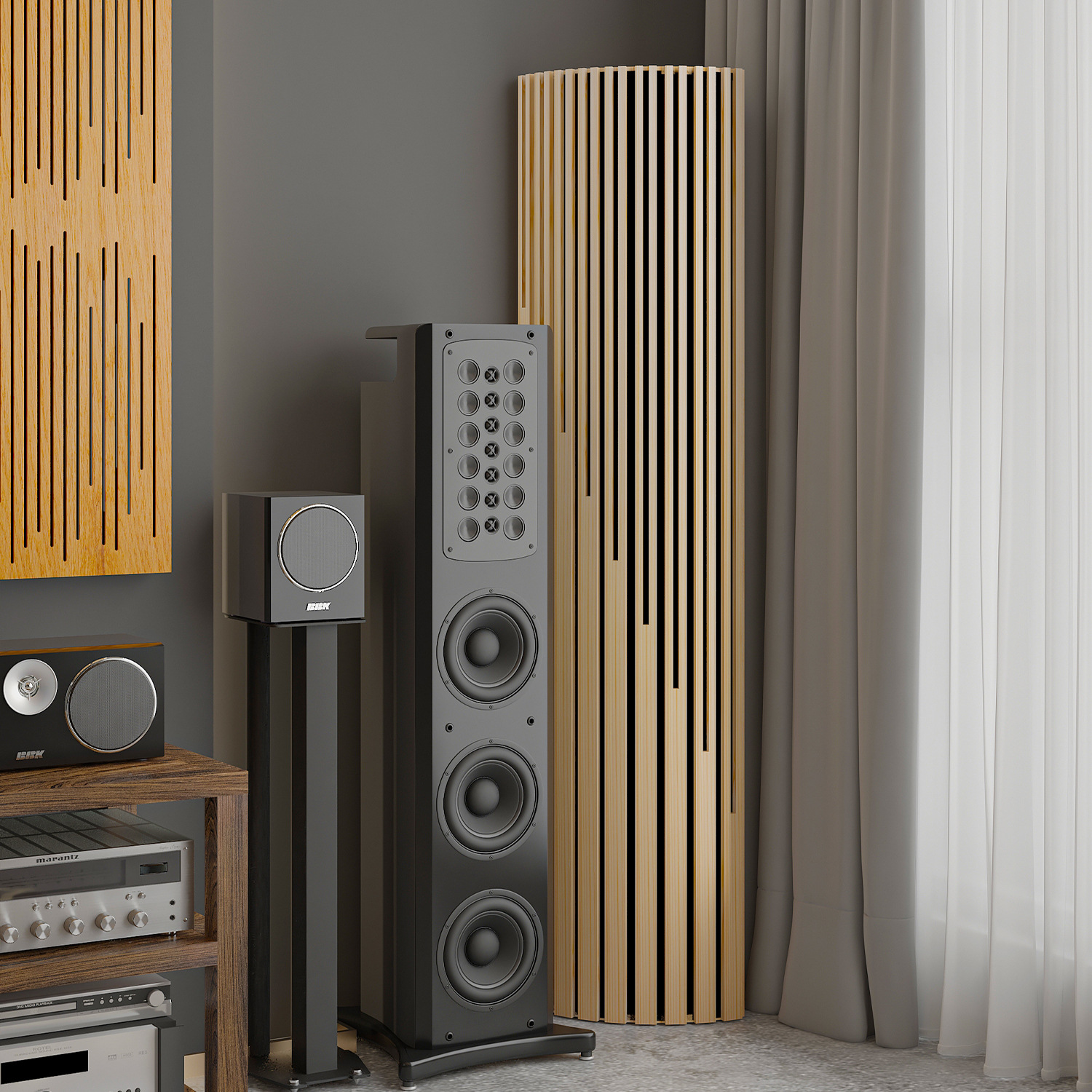 Solid Wood Acoustic Diffuser Corner Low Frequency Trap Hifi Home Audio-Visual Hall Recording Studio Low Frequency Standing Wave Sound Absorption Body