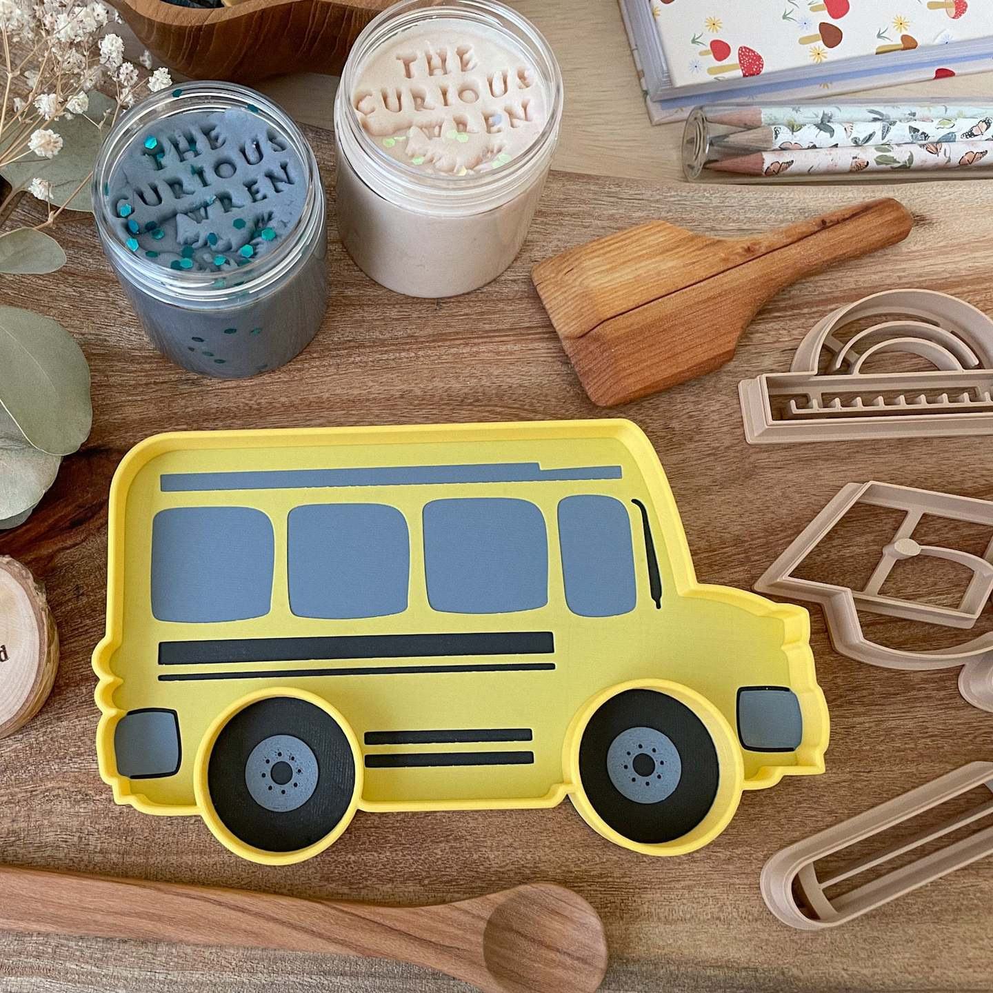 Creative School Transportation Stationery Cookie Clay Mold Printing Children's Fondant Embossing Multifunctional