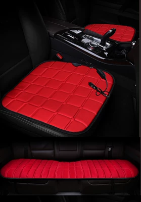 Multi-function pad | Car Heated Seat Cushion - driving-exit-with-right-hand-built-in-temperature-control-square-cushion-without-backrest-single-seat-red
