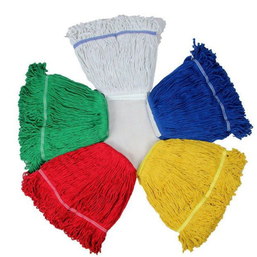 Property cleaning hospital colored divided cotton line tiger clip mop detachable mop tiger head clip mop head