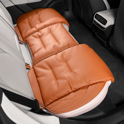 2025 Car Seat Cushion for the Seat cushion, seat cover - s-model-nappa-leather-emma-orange-rear-row-leaflet
