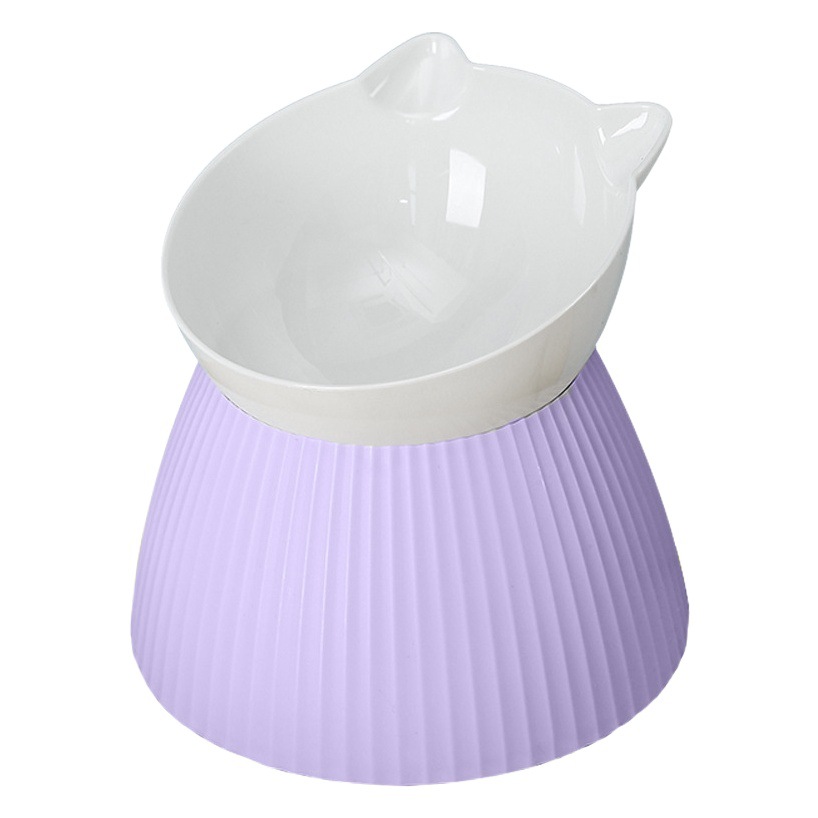 Cuenco para gatos, cuenco para mascotas con protección de cuello inclinado, cuenco para comida para perros antigolpes, cuenco alto para mascotas de estilo nórdico, transfronterizo