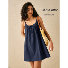P 15248 Ice Silk Ruched Backless Cami Vacation Dress ��˿��