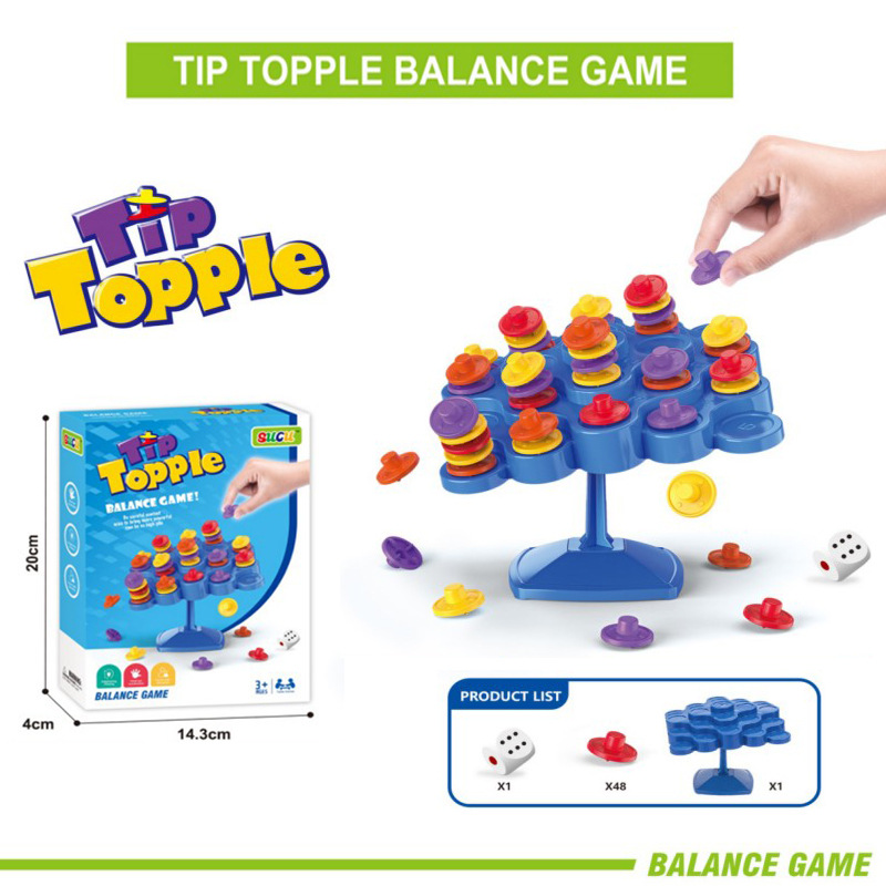 跨境托普塔叠叠乐趣味平衡树亲子互动双人对战男女孩桌面智力玩具