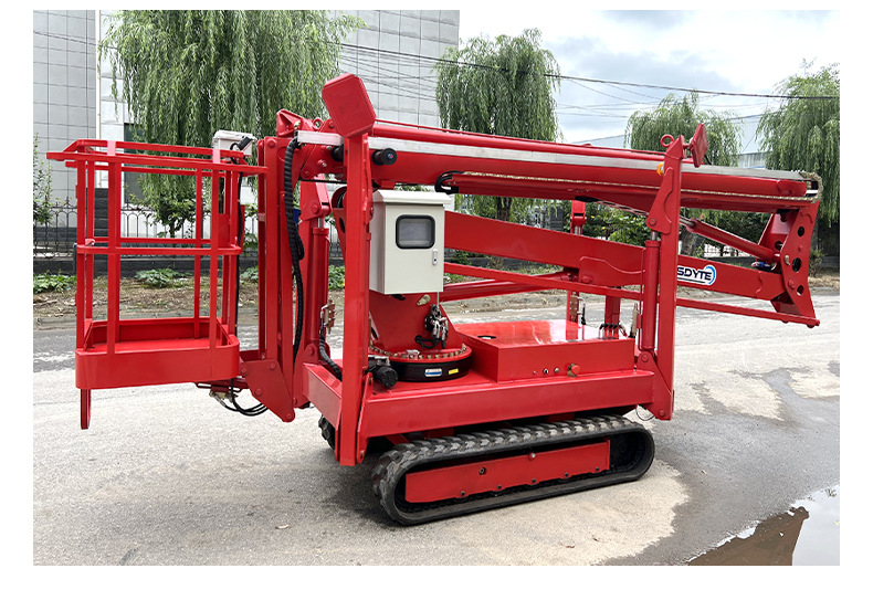 Folding arm lift electric diesel aerial work vehicle lifting platform climbing vehicle track folding arm lift
