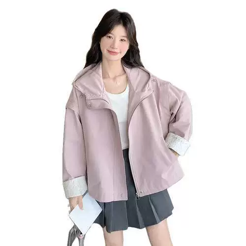 Спот 25 весна новая кружевная манжетная розовая куртка XW1027P155K238