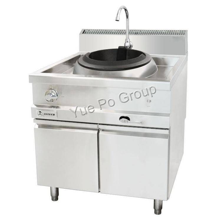 INTECH天然气环保单头杂碎炒炉下掩门柜（700）