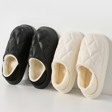毛绒棉拖鞋女士冬天加绒室内踩屎感秋休闲情侣居家冬季保暖拖鞋男