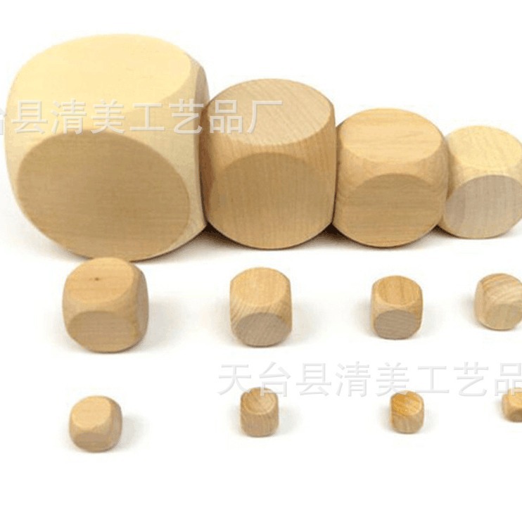 Cuentas de madera cuadradas esquinas redondeadas color primario cuentas de madera naturales dados