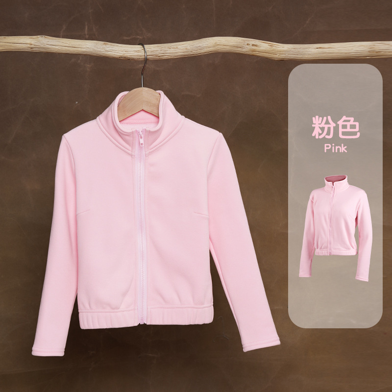 Ropa de baile de invierno para niños, ropa de práctica de manga larga, ropa de baile de ballet cálido de terciopelo, chaqueta de baile para niños