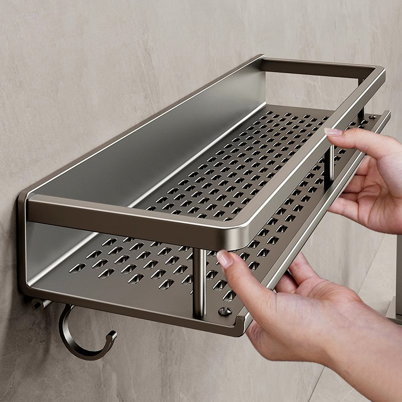 Bathroom Storage Rack Without Punching Wall-Mounted Bathroom Toilet Washbasin Toilet Wall Cosmetics Storage Rack