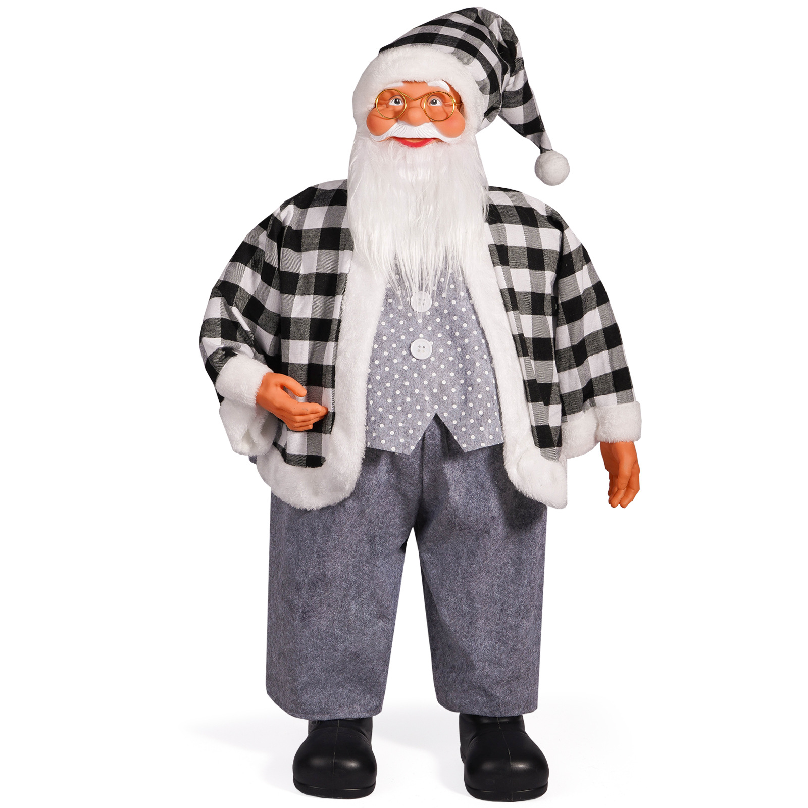 Navidad transfronteriza de 31 pulgadas Santa decoraciones grandes creativas decoraciones verdaderas adorables decoraciones navideñas